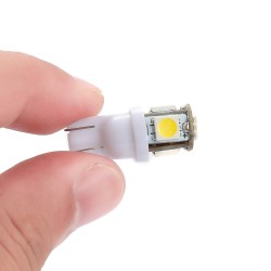 LED car bulb - DC 12V - T10 5050 W5W - 10 piecesT10