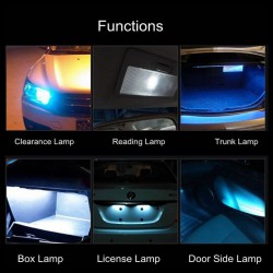 LED car bulb - DC 12V - T10 5050 W5W - 10 piecesT10