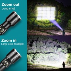 XHP199 / XHP50.2 - powerful LED flashlight - USB - waterproof - zoomableTorches