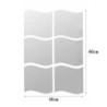 Waves shape mirror - wall sticker - self adhesive tiles - 6 piecesWall stickers