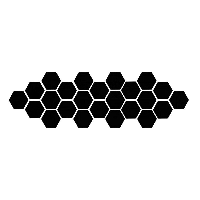 Hexagon shaped mirror - wall sticker - 12 piecesWall stickers