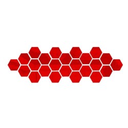 Hexagon shaped mirror - wall sticker - 12 piecesWall stickers