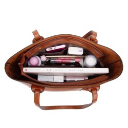 Elegant leather shoulder bag - large capacityHandbags