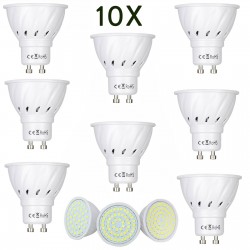 GU10 LED spotlight bulbs - 110V 220V 24V - 4W - 6W - 8W - 10 piecesGU10