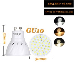 GU10 LED spotlight bulbs - 110V 220V 24V - 4W - 6W - 8W - 10 piecesGU10