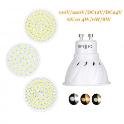 GU10 LED spotlight bulbs - 110V 220V 24V - 4W - 6W - 8W - 10 piecesGU10