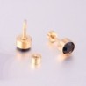Stainless steel stud earrings - with cubic zirconia - twistable endEarrings