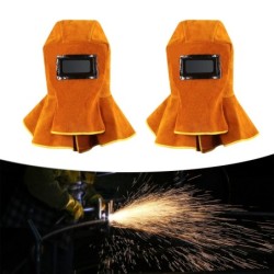 Leather welding hood - helmet - with neck / shoulder drapeHelmets