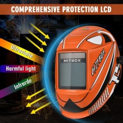 HITBOX - welding helmet - auto darkening - true color - Solar lithium - DIN4/5-9/9-13 1/1/1/2Helmets
