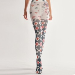 Halloween tights - playing cards print - greyLingerie
