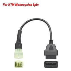 OBD2 16 pin to 3 Pin / 6 Pin - cable for KTM - adapter for motorcycle - ECU software tuningDiagnosis