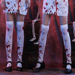 Halloween knee socks - over knee - blood - spider web - cross - bonesHalloween & Party