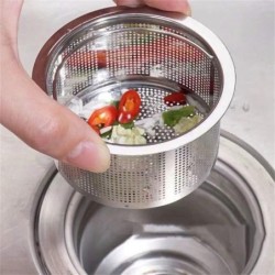 Kitchen sink drain strainer - anti-clogging filter - with handle - stainless steelSink strainers