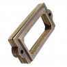 Antique brass drawer handles - label holders - metal frames - 12 piecesFurniture