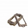 Antique brass drawer handles - label holders - metal frames - 12 piecesFurniture