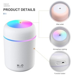 Mini air humidifier - essential oil diffuser - LED - USBHumidifiers