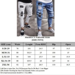 Stretchy ripped - biker Jeans - Slim Fit DenimPants