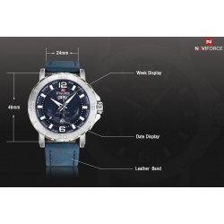 Naviforce - leather Quartz watch - luminousWatches