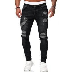 Stretchy ripped - biker Jeans - Slim Fit DenimPants