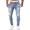 Stretchy ripped - biker Jeans - Slim Fit DenimPants