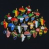 Necklace with African countries pendant - gold - 45cmNecklaces