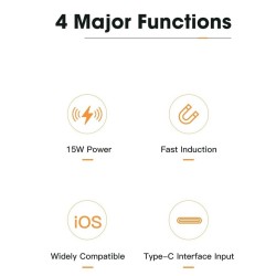 Magnetic wireless charger - fast charging - with bracket - USB C - for IPhone 12 Pro / SamsungChargers
