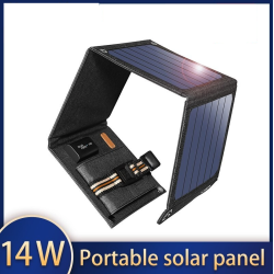 14W solar panel - folding charger - USB - waterproof - for SmartphonesChargers