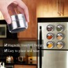 Magnetic spice jars - with labels - with wall mounted rack - stainless steelStorage