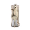 Sexy high heel sandals - glitter air mesh - with zipper - ankle lengthSandals
