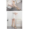 Sexy high heel sandals - glitter air mesh - with zipper - ankle lengthSandals