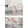 Sexy high heel sandals - glitter air mesh - with zipper - ankle lengthSandals
