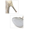 Sexy high heel sandals - glitter air mesh - with zipper - ankle lengthSandals