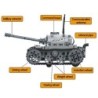 Military electric tank - building blocks - touch power switch - educational toy - 378 piecesConstruction