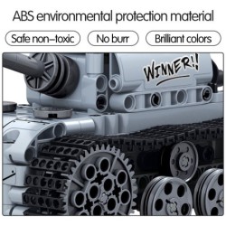 Military electric tank - building blocks - touch power switch - educational toy - 378 piecesConstruction