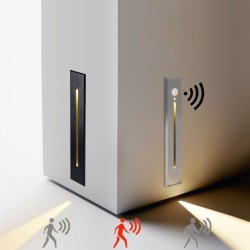 Recessed LED wall lamp - with motion sensor - outdoor IP65 - 3WWall lights