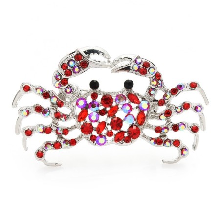Rhinestone crab - broochBrooches
