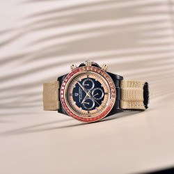 PAGANI DESIGN - mechanical / automatic watch - rainbow bezel - waterproof - leather / nylon strapWatches