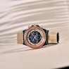 PAGANI DESIGN - mechanical / automatic watch - rainbow bezel - waterproof - leather / nylon strapWatches