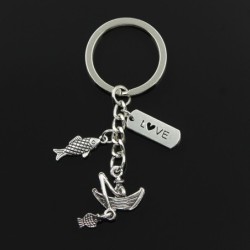 Fisherman boat - LOVE - fish pendants - keyringKeyrings