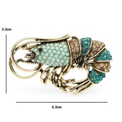 Crystal shrimp - broochBrooches