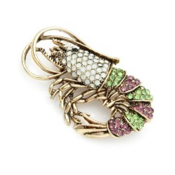 Crystal shrimp - broochBrooches