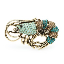 Crystal shrimp - broochBrooches