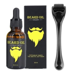 Beard growth essential oil - with derma roller - 30mlBeard