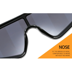 One-piece shield visor - oversized frame - sunglasses - sports google - windproof - UV400Sunglasses