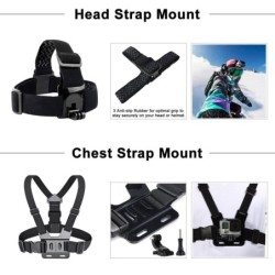 GoPro accessories set - mount - chest strap - tripod adapter - floating gripMounts