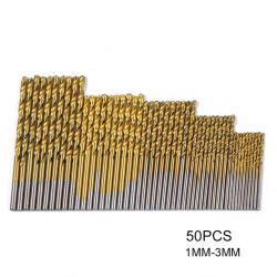 Titanium coated twist drill bits - 50 piecesBits & drills