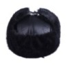 Men's bomber hat - black Russian ushanka - with earflaps - fur / leatherHats & Caps