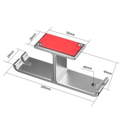 Headphone dual hanger - aluminum hook - under desk / wall mountedEar- & Headphones