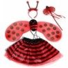 Girls costume - red ladybug - yellow bee - wings - headband - wand - skirtCostumes