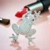 Silver crystal frog - vintage broochBrooches